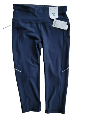 Pantalones capri ajustados para mujer XERSION Quick-Dri alta compresión azul marino pequeños NUEVO Foto 1 de 4