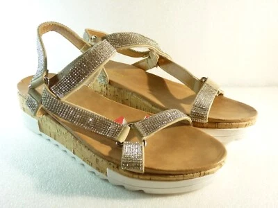Catherine Malandrino Women sandals Silver Rhinestones Wedge Size 10 SKU 11084 - Image 1 of 4