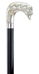 Bastone Angolare In Legno Leopardo Dormiente - Picture 1 of 1