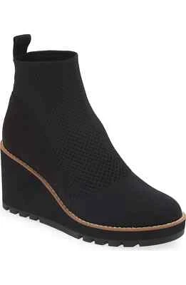 NEW Eileen Fisher Quill Platform Wedge Bootie (Women) Black Size 8 - Image 1 of 4