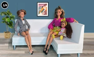 3 Piece Sofa Sectional WHITE-with Options -Furniture for Barbie & 12" Dolls 1:6 - Picture 1 of 15