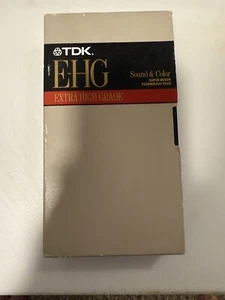 TDK EHG Extra High Grade T120 Blank VHS Tape Super Avilyn Technology - Picture 1 of 4