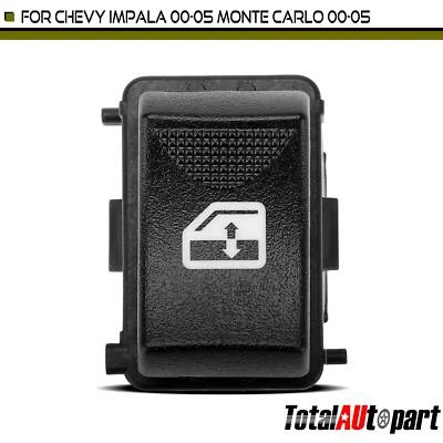 Interruptor de ventana eléctrica para Chevrolet Impala Monte Carlo 2000-2005 pasajero derecho Foto 1 de 4