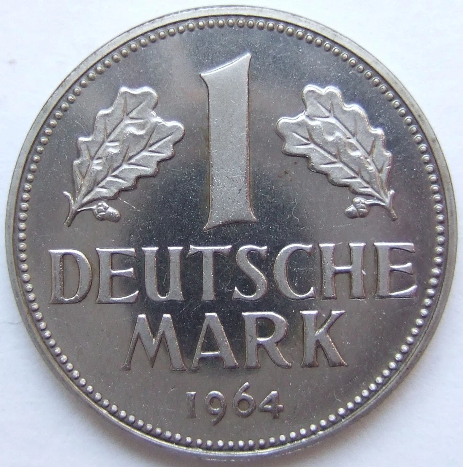 Coin Federal Republic Of Germany 1 Deutsche Mark 1964 G In Proof - Image 1 of 2