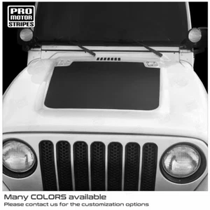 Jeep Wrangler TJ  1997-2006 Hood Decal Accent Blackout Graphic (Choose Color) - Picture 1 of 2