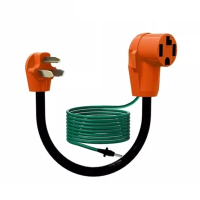 Adaptador de secadora de 1,5 pies de 4 clavijas a 3 clavijas, conector de secadora de 250 V con cable de tierra Foto 1 de 2