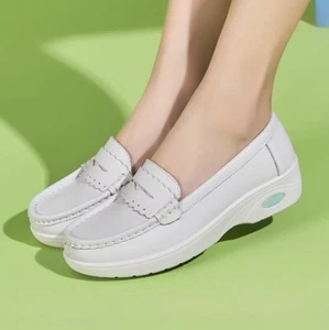 Nurse shoes women's summer flat soft sole non-slip breathable non-tiring feet ho - Picture 1 of 1