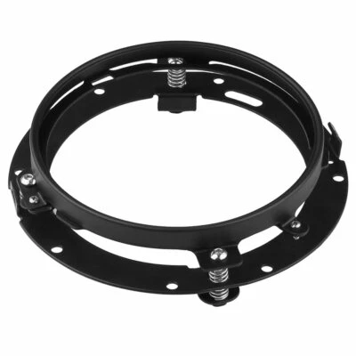 7" Inch Led Headlight Bracket for Harley Davidson Motorcycle Black Round Ring - Image 1 of 3