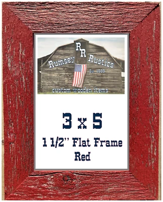 3x5" White primitive rustic barn recycled picture frame distressed wood 3 x 5 - Image 1 of 4