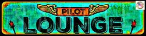 PILOT LOUNGE METAL MINI STREET SIGN 3"X12" MADE IN USA AVIATOR GIFT PARKING - Picture 1 of 1