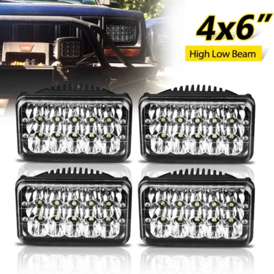 4x6" 450W For Kenworth Peterbilt LED Light Bar Pods Headlights 357 379 378 H4651 - Image 1 of 4