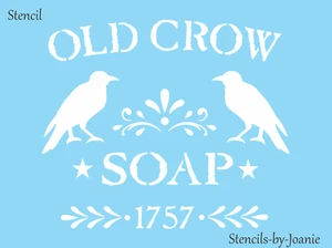 Stencil di Joanie Old Crow sapone vintage salice riutilizzabile 7 MIL insegne Mylar fai da te - Foto 1 di 8