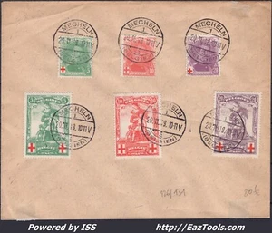 BELGIQUE N°126/131 SUR LETTRE AVEC CAD MECHELN DU 20/11/1918 - Picture 1 of 2