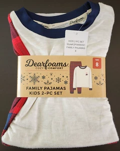 Dearfoams Cozy Comfort Unisex Kids Bear 2-Piece Pajama Set Size 8 BRAND NEW - Picture 1 of 3