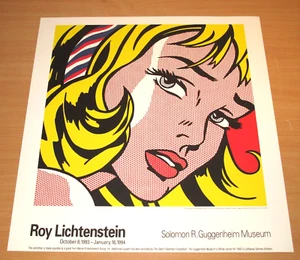 ROY LICHTENSTEIN POSTER " GIRL WITH HAIR RIBBON " GUGGENHEIM MUSEUM 1993 in MINT - Bild 1 von 9