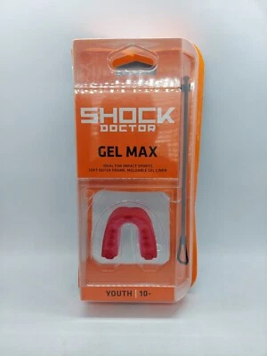 PROTECTOR BUCAL Shock Doctor Gel Max para Impact Sports - Juventud 10 Rojo Foto 1 de 4