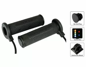 BikeTek Premium Motorbike Heated Grips Hot Grips 22mm Left & 25mm Right - Picture 1 of 5