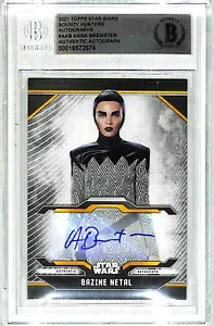 Tarjeta automática firmada 2021 Topps Star Wars ANNA BREWSTER "Bazine Netal" losa BAS - Imagen 1 de 3