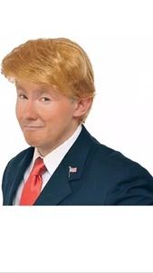 Nueva peluca rubia de Donald Trump Mr. Peluca de disfraz de Halloween multimillonario - Imagen 1 de 1