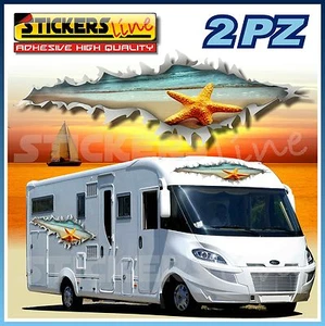 Wohnmobil Aufkleber SEESTERN 50x18 cm Aufkleber Rissoptik für Wohnmobil - Bild 1 von 1