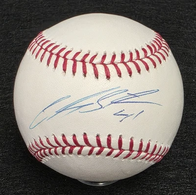 卡洛斯·桑塔纳签名官方棒球-克莱夫兰印第安人-JSA — 第 1/4 张图片