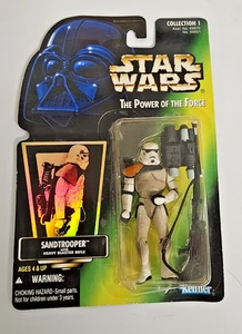 Figura de acción Kenner Star Wars POTF 1996 tarjeta holográfica verde - Sandtrooper leer abolladura - Imagen 1 de 13