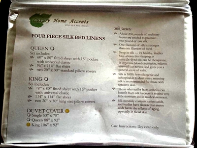 Acentos para el hogar de lujo - Funda nórdica King de seda | Ropa de cama de lujo. Foto 1 de 3