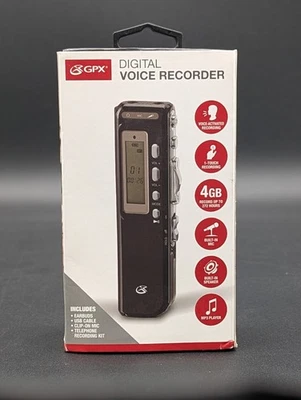 GPX | Digital Voice Recorder 4GB, 272 Hours | PR047B - Image 1 of 4