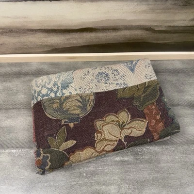 Pottery Barn 红宝石拼贴枕头仅 22 英寸 x 22 英寸多切标签 OB — 第 1/4 张图片