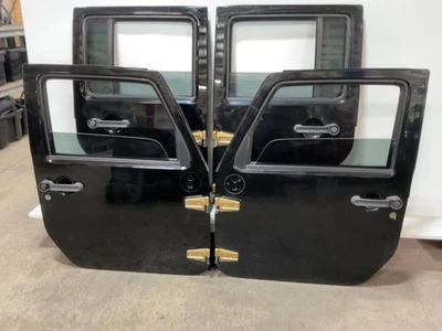 Jeep JK Wrangler OEM puerta delantera juego eléctrico de (4) negro PX8 2007 2008-2010 021028 Foto 1 de 4