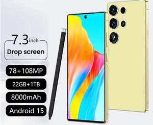 Unlocked Android Smartphone 7.3inch 22GB/1TBRAM Dual SIM  Phone - Picture 1 of 5