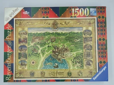 Ravensburger Harry Potter Hogwarts Map 1500 Piece Jigsaw Puzzle, New (Seal Torn) - Image 1 of 3
