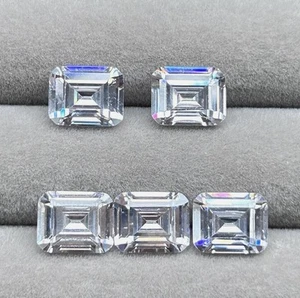 5 Stck. Lot lose CVD Diamant Smaragdschliff Laborgrown 2 x 3 mm WENN Reinheit zertifiziert - Bild 1 von 12