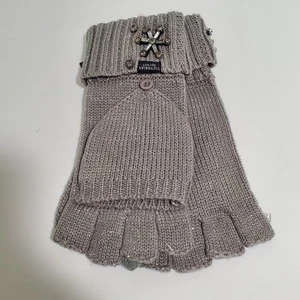 Victoria's Secret Snowflake Sparkle fingerlose Handschuhe Fäustlinge grau wandelbar neu - Bild 1 von 11