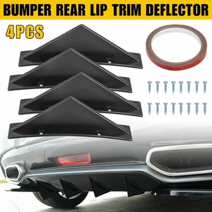 4x Universal Auto Heckschürze Diffusor Haifischflossen Spoiler Lip Wing Splitter - Picture 1 of 8