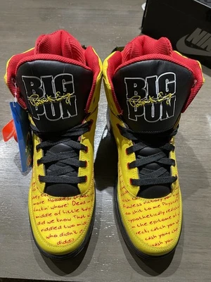 EWING 33 HI x BIG PUN Yellow/Black/Red 1BM02602-704 New SZ 10.5 Custom - Image 1 of 4