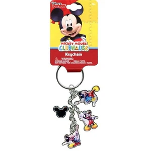 Disney Mickey Mouse Rock n' Roll Guitar Dangle Charm Metal Keychain Keyring New - Picture 1 of 3