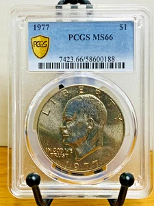 1977 Ike Eisenhower Dollar PCGS MS66 Mint State 66 #58600188 - Picture 1 of 2