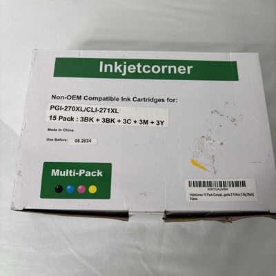 Inkjetcorner Compat Cannon 12 Ink Cartridges Replacement for PGI-270XL CLI-271XL - Image 1 of 4