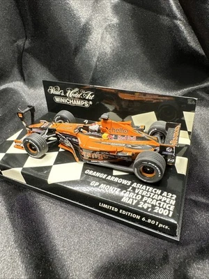 Minichamps 1/43 - Orange Arrows A22 2001 J. Verstappen GP Monte Carlo USA Box - Image 1 of 4