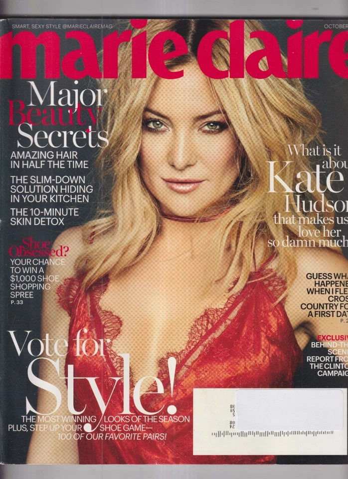 Marie Claire October 2016 Kate Hudson, Major Beauty Secrets, Vote for Style! (Ma - Image 1 of 1