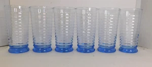 Libbey Set of 6 Ribbed Sirrus Cooler Light Blue 16 oz. 6 3/8" Tall Tumbler Glass - Picture 1 of 6