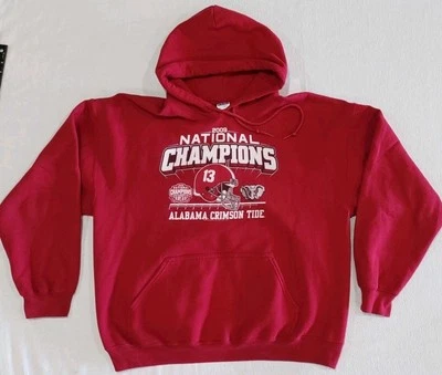 Alabama Crimson Tide Football 2009 NCAA National Champions Hoodie Adult Size XL - Image 1 of 4