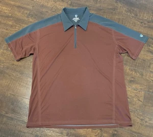 Kuhl Men’s Burgundy Coffeenna 1/4 Zip Short Sleeve Polo Shirt Size XXL 2XL - Picture 1 of 7