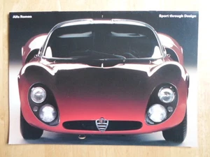 ALFA ROMEO Tipo 33 Giulietta GT Junior Giulia TZ/2 SZ Zagato Exhibition Brochure - Picture 1 of 6