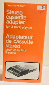 Nuevo adaptador de casete estéreo de colección realista 12-1875a caja abierta para 8 reproductores de pistas - Imagen 1 de 7