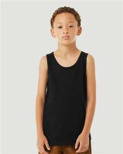 BELLA + CANVAS Youth Heather CVC Tank - Picture 1 of 7