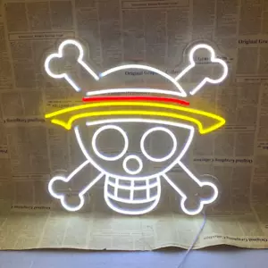 14"x13" One Piece Calavera Flex LED Leuchtreklame Nachtlicht Party Dekor M206 - Bild 1 von 1