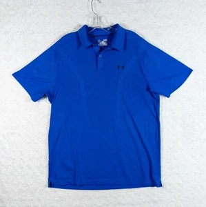 Under Armour Polo Shirt Mens XL Blue Heatgear Loose Golf Performance Breathable - Picture 1 of 6