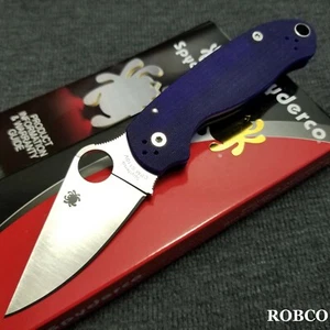 Spyderco Para 3 S110V Satin Blade Dark Blue G-10 (Paramilitary 3) C223GPDBL - Picture 1 of 5
